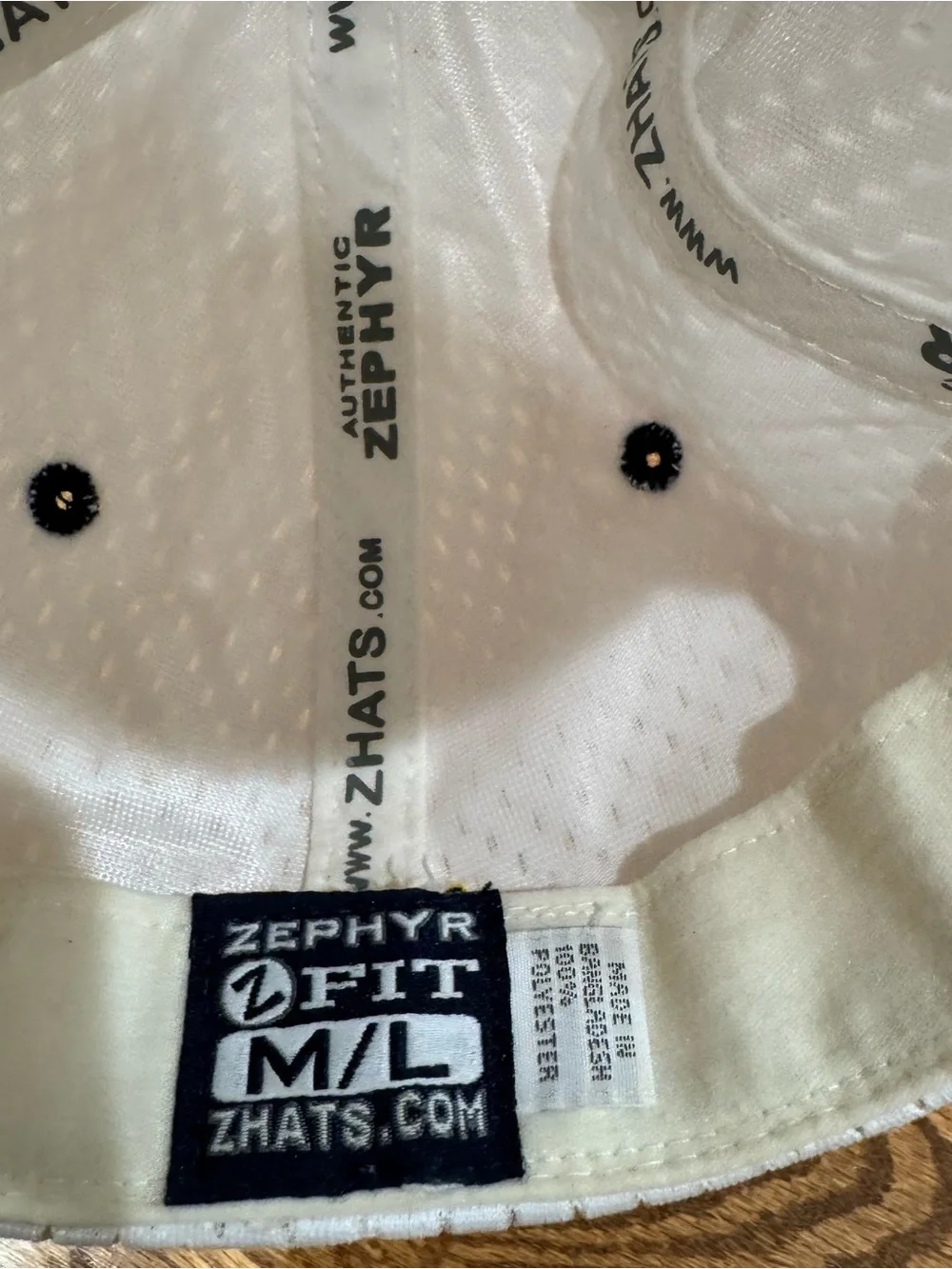 Zephyr White Navy Gold GT Embroidered Baseball Cap